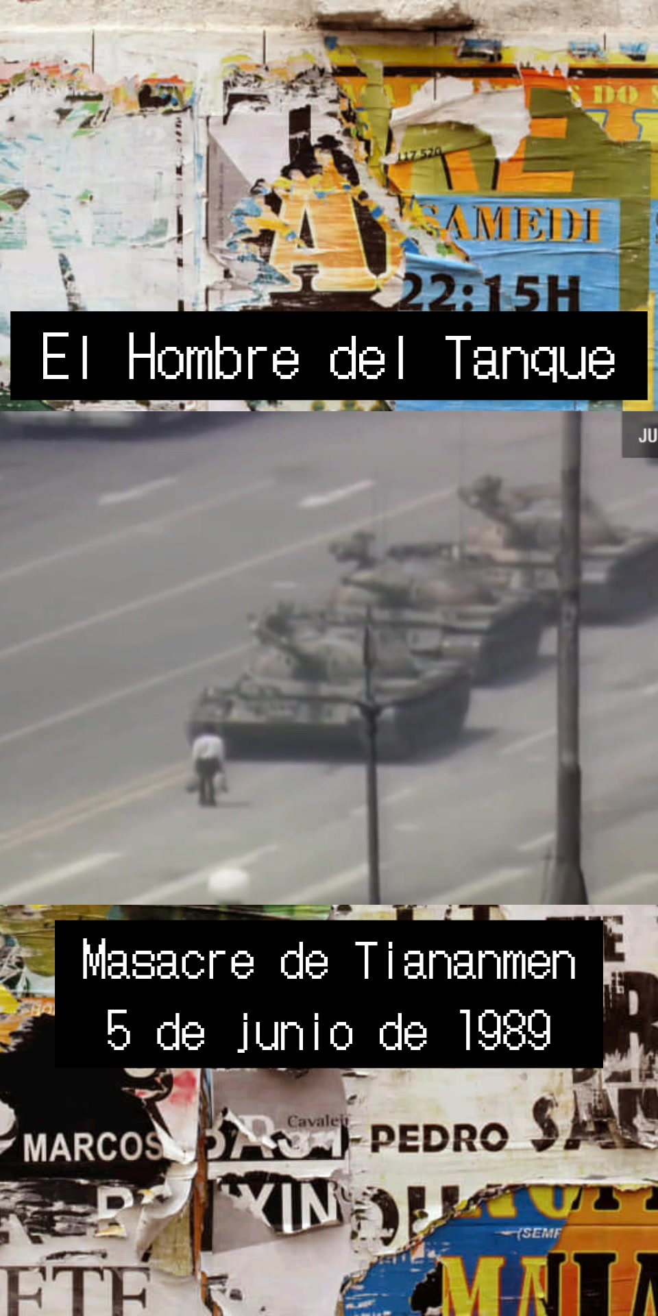 El hombre del tanque es el apodo que se atribuyeron a un hombre desconocido que se volvió internacionalmente famoso al ser grabado y fotografiado de pie frente a una columna de tanques Tipo 59 durante las protestas de la plaza de Tiananmén de 1989, en la República Popular China. La imagen la captaron el 5 de junio de 1989 cuatro fotógrafos desde los balcones del Hotel Beijing, a 200 metros de la plaza: los estadounidenses Jeff Widener, para la agencia Associated Press y Charlie Cole, para la rev