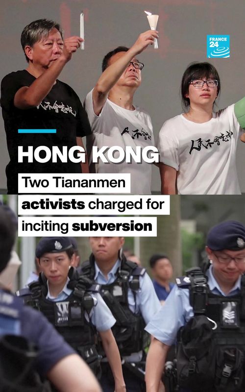 🇭🇰 🧑⚖️ 🇨🇳 Two former organisers of #HongKong’s annual vigils in remembrance of the 1989 #Tiananmen Square massacre were convicted for "incitement to subversion". Three government-vetted judges ruled that Lee Cheuk-yan and Chow Hang-tung had "incited other persons to organise, plan, commit or participate in acts by unlawful means with a view to subverting the state power."